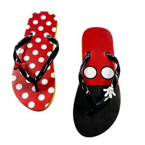 Walt Disney World Mickey & Minnie Mouse Flip Flops Size 6